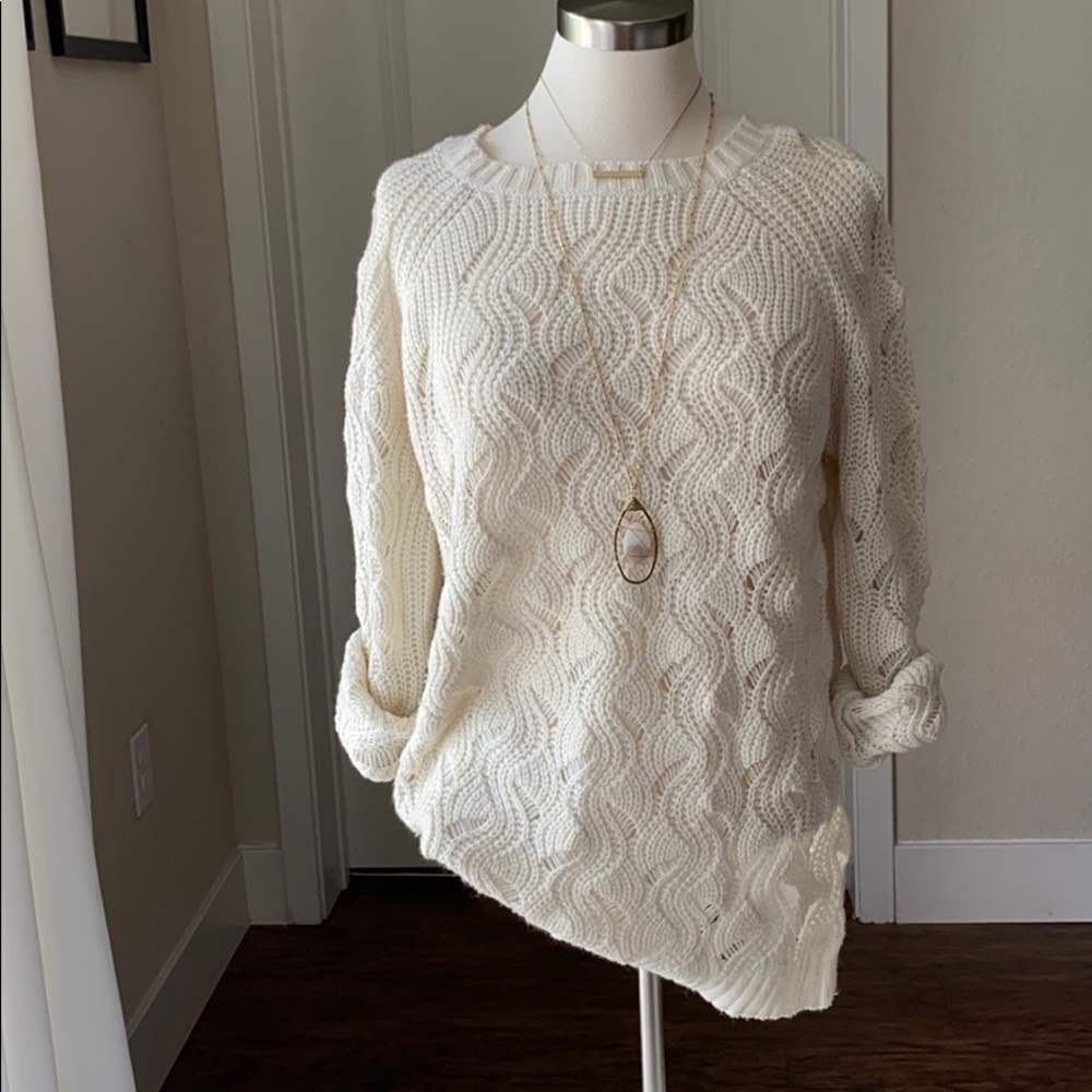 Forever 21 cream knit sweater.